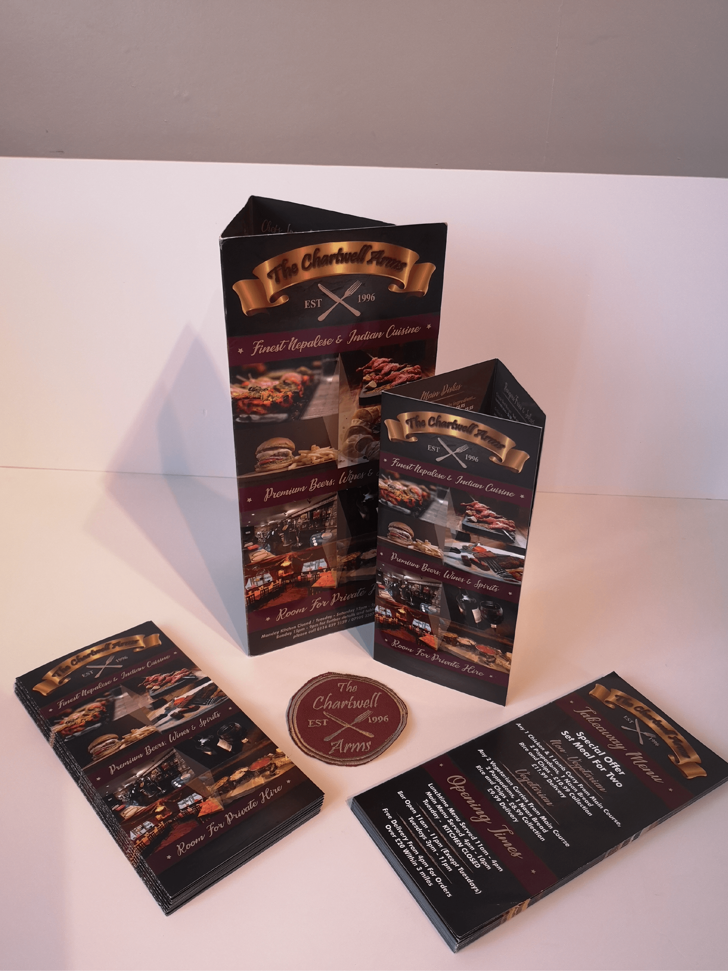 The Chartwell Arms Menu