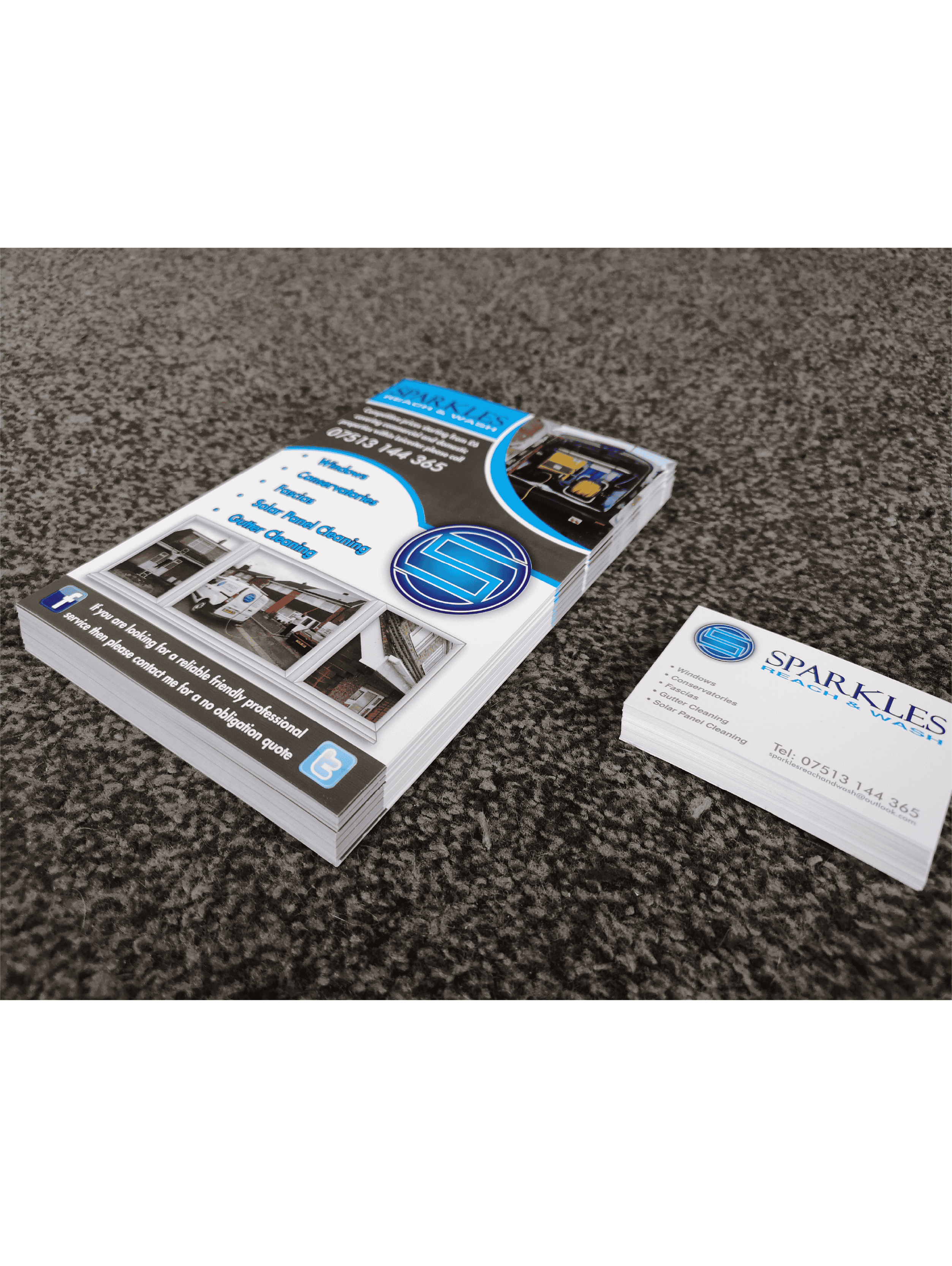 Sparkles Reach & Wash Leaflet & Business Card